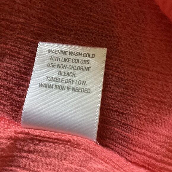 Westport 1962 100% Cotton Gauze and Crochet Top Sz S BOHO Beach Coral Pink 130A - Picture 8 of 8